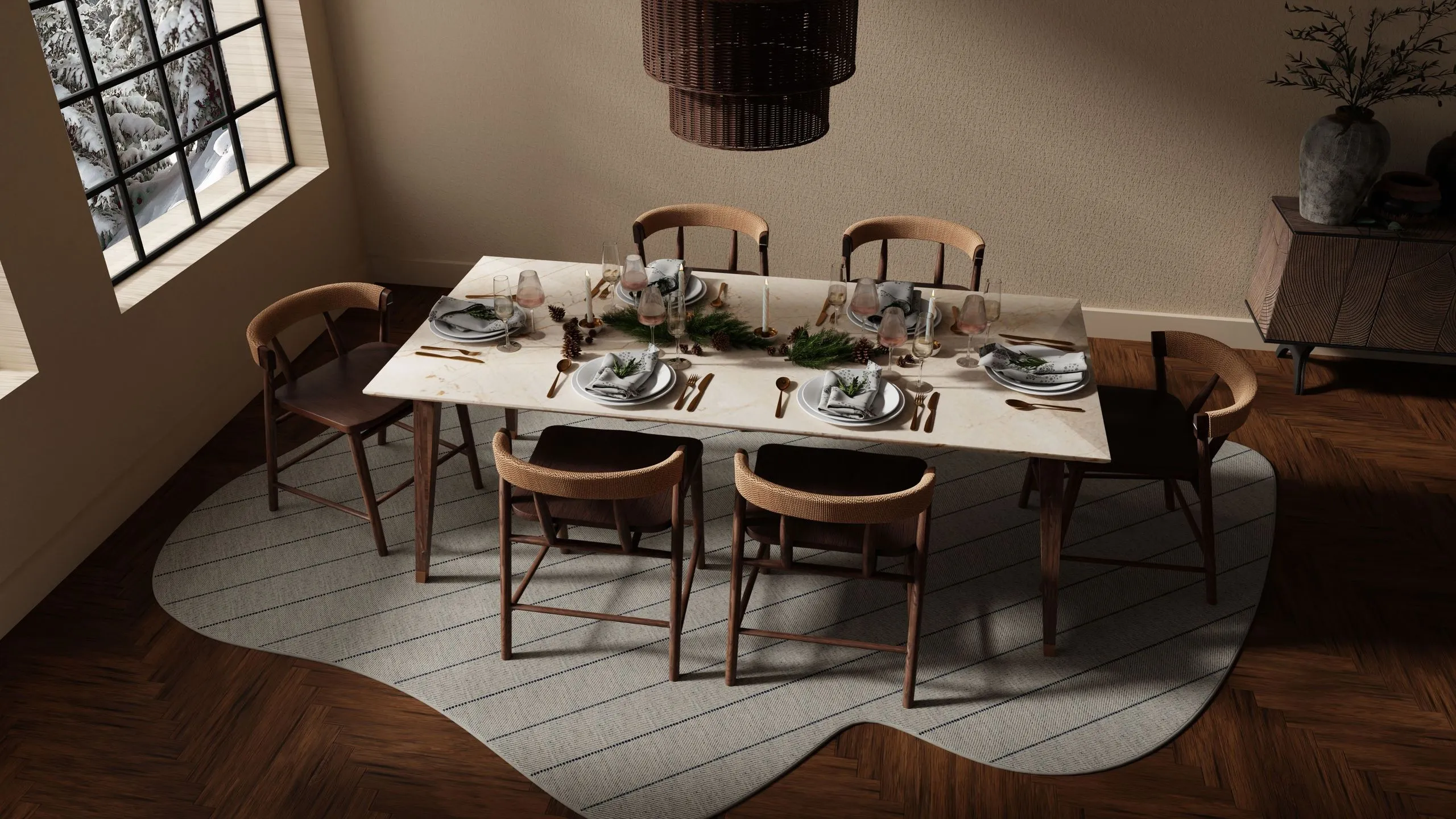 custom dining room rug