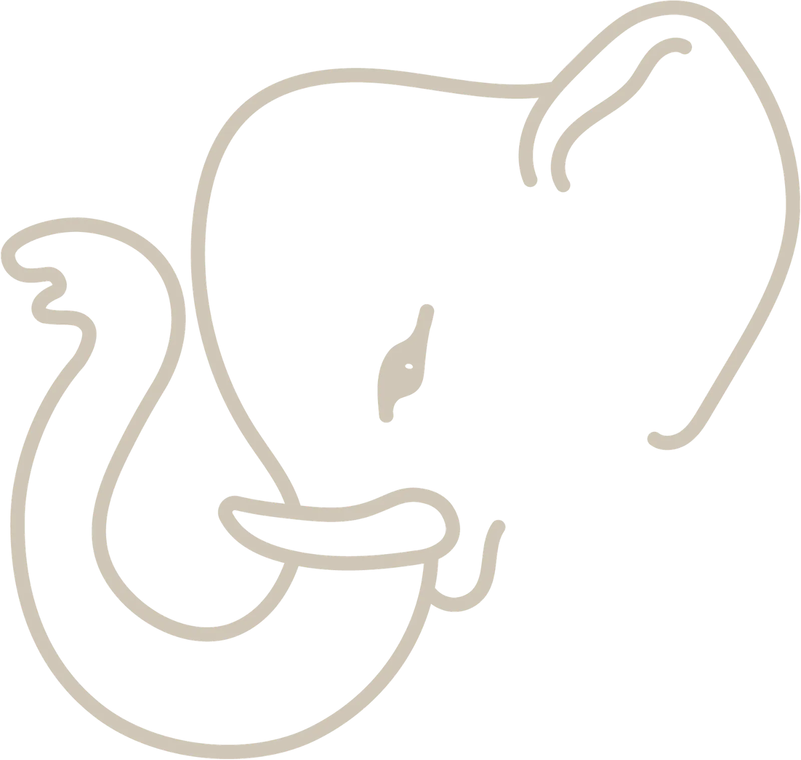 grey elephant head